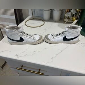 Nike Kids White and Black Sneakers high tops